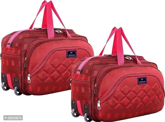 60 liters Combo Waterproof Strolley Duffle Bag- 2 Wheels - Luggage Bag- For Men  Women
