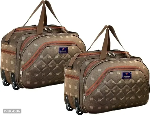 60 liters Combo Travel Bags, Waterproof Strolley Duffle Bag with Wheels - Luggage Bag-thumb0