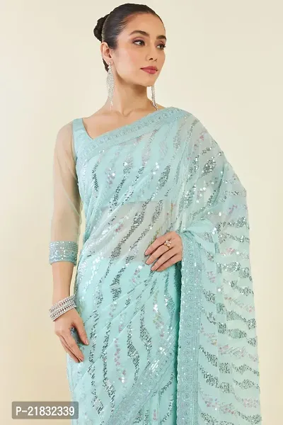 Beautiful Georgette Saree with Blouse piece-thumb4