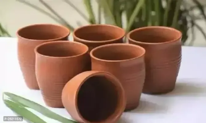 Traditional Clay Kullad Style Cup Pack of 6-thumb0