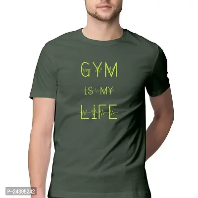 Iron village -Half Sleeve Round Neck T-Shirt-Gym is My Life. Gym t Shirt for Mens