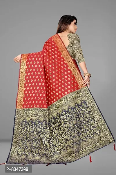 Classic Art Silk Jacquard Saree With Blouse Piece-thumb4