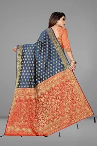 Classic Art Silk Jacquard Saree With Blouse Piece-thumb3