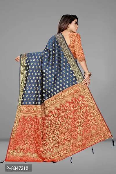 Classic Art Silk Jacquard Saree With Blouse Piece-thumb4