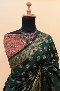 Classic  Silk Blend Printed Saree without Blouse piece-thumb2