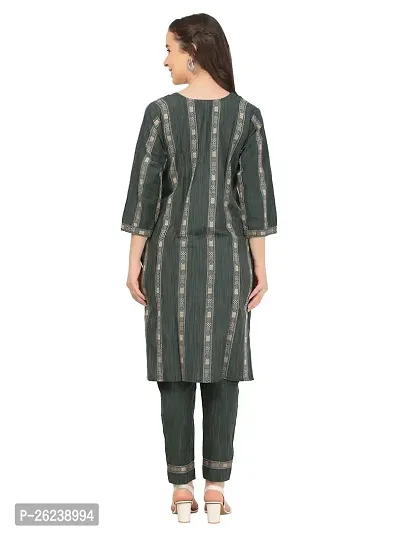 Classic Khadi Cotton Printed Kurta, Bottom and Dupatta Set for Women-thumb4