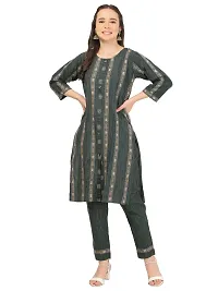 Classic Khadi Cotton Printed Kurta, Bottom and Dupatta Set for Women-thumb1