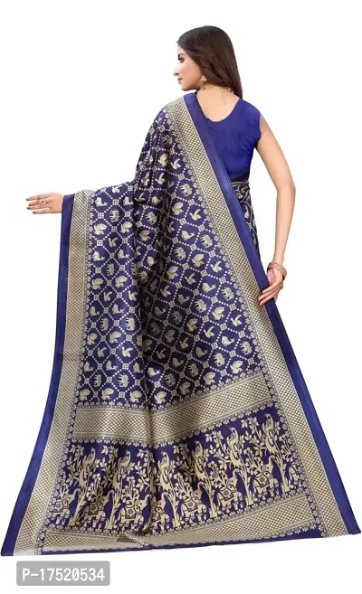 Classic Art Silk Woven Saree with Blouse piece-thumb3