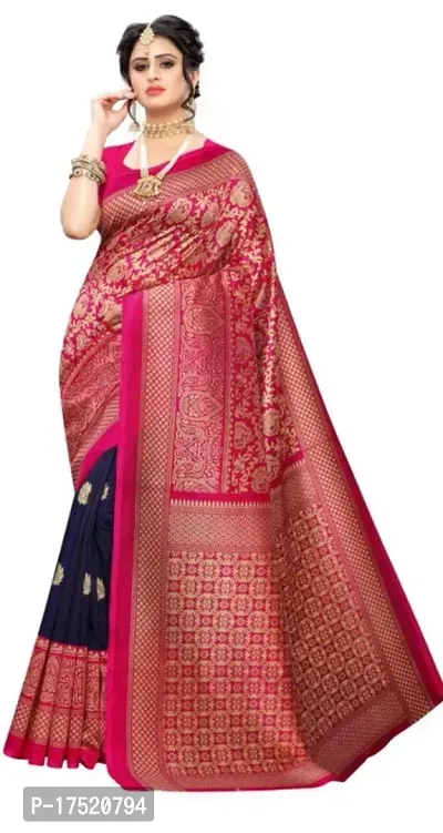 Classic Art Silk Woven Saree with Blouse piece-thumb0