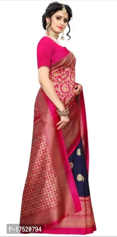 Classic Art Silk Woven Saree with Blouse piece-thumb3