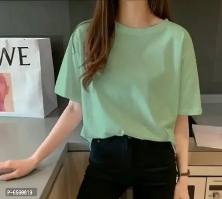 Loose fit trendy colors tshirts for girls-thumb0