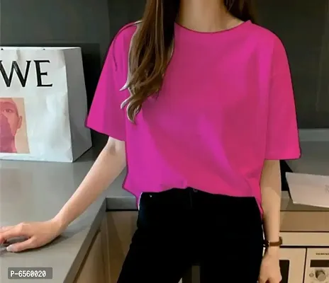Loose fit trendy colors tshirts for girls-thumb0