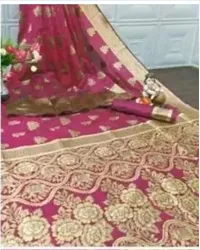 Latest Beautiful Cotton Saree with Blouse piece-thumb2