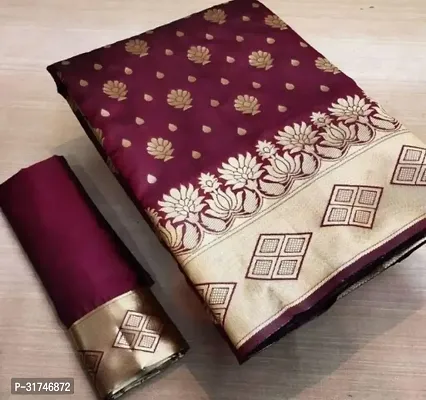 Latest Beautiful Cotton Saree with Blouse piece-thumb0