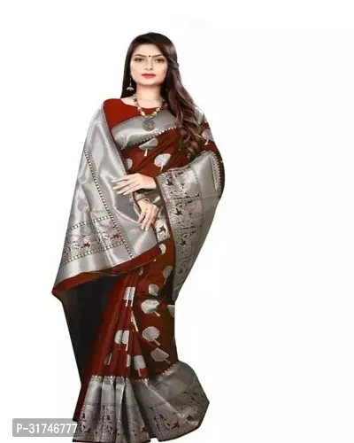 Latest Beautiful Cotton Saree with Blouse piece-thumb0