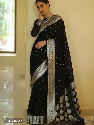 Latest Beautiful Cotton Saree with Blouse piece-thumb0