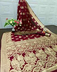 Latest Beautiful Cotton Saree with Blouse piece-thumb1