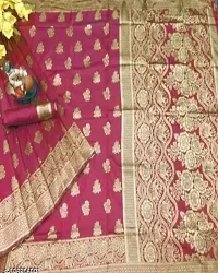 Latest Beautiful Cotton Saree with Blouse piece-thumb1