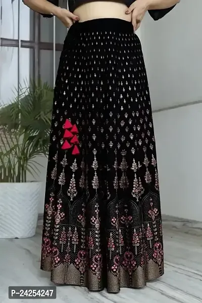 Designer  Rayon  Maxi Length Skirt For Women-thumb0