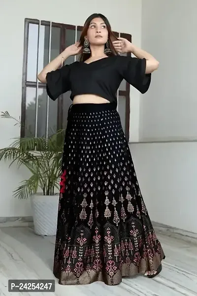 Designer  Rayon  Maxi Length Skirt For Women-thumb5