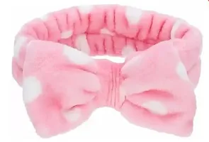 Polka Dot Hair Bow Headband For Women (random color) Pack of 1-thumb2