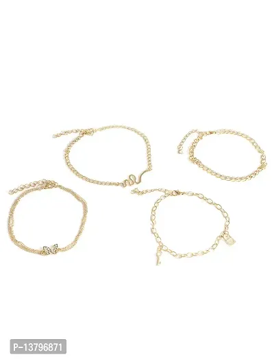 Elegant Multicoloured Oxidised Gold American Diamond Bangles/ Bracelets For Women-thumb0