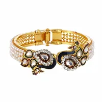 Elegant Multicoloured Oxidised Gold American Diamond Bangles/ Bracelets For Women-thumb2