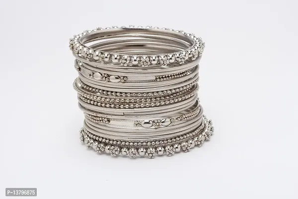 Elegant Multicoloured Oxidised Gold American Diamond Bangles/ Bracelets For Women-thumb3