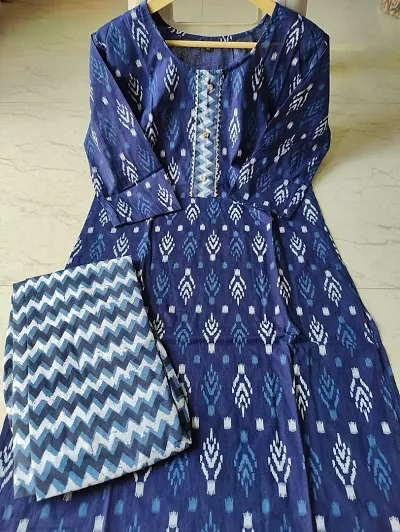 Stylish Cotton Printed Kurta Bottom Set