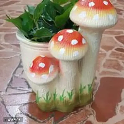 GreyFOX || Handmade Cute Mushroom Multipurpose Pot || Succulent Pot Indoor || Desktop Flower Planter || Home Decor