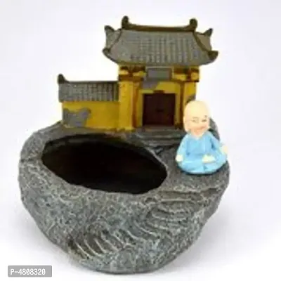 GreyFOX || Handmade Cute Resin Monk Home Multipurpose Pot || Succulent Pot Indoor || Desktop Flower Planter || Home Decor-thumb2
