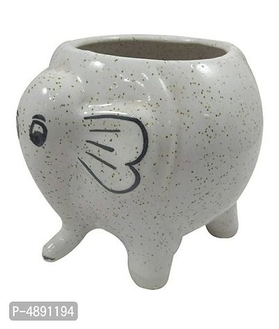 Ceramic Elephant Pot || Succulent Pot Indoor || Desktop Flower Planter || Home Decor-thumb4