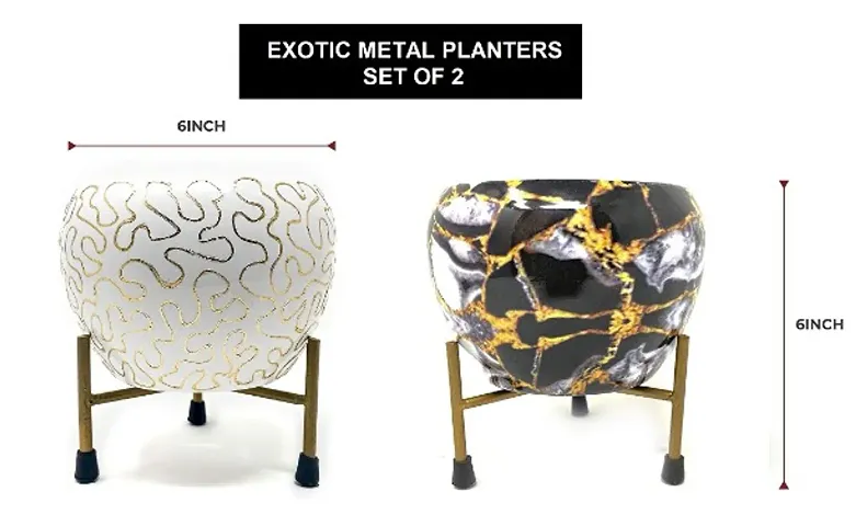 6 inches Metal Planters Combo