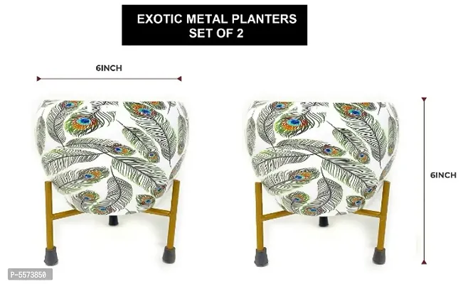 High Finish Exotic 6 inches Metal Combo Multipurpose Pot || Succulent Pot Indoor || Desktop Flower Planter || Home Deacute;cor Garden || Without Plant