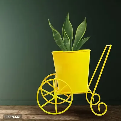 Exotic Metal Cart Pot For Home Office Decoration Yellow-thumb0