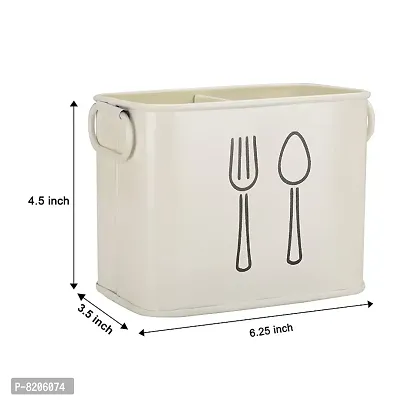 GreyFox Classy Cutlery Holder  Spoon Stand for Kitchen  Dining Table, Ivory-thumb3