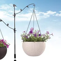 GreyFOX || High Quality 7 inch Colorful Hanging Pots with Metal Chain for Home  Garden Deacute;cor, Pack of 3 piece.-thumb1