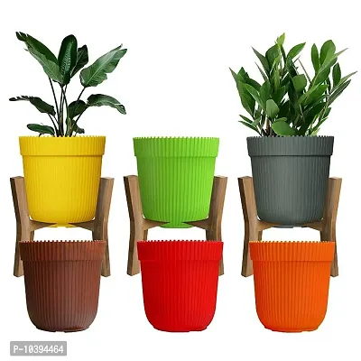 GreyFOX || Premium Quality 5inch RIM Planter for Home  Garden Decoration - Pack of 5-thumb2