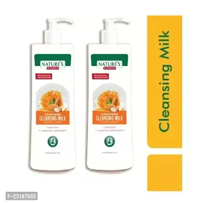 Nature's Essence NOURISHING CLEANSING MILK ALMONDHONEY LOTION 400MLX2(230MRPX2)  (800 ml)