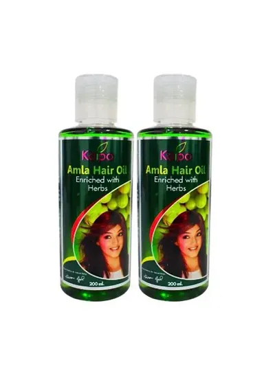 Kaipo Amla Hair Oil - Natural and Non sticky fragrant hair oil Enriched with Herbs and Amla - 400 ml ( Pack of 2 )