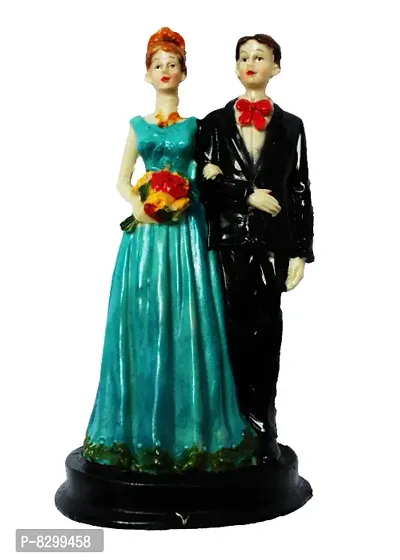 Newly Married Couple | Precious Valentine Gift for your Life Partner, Loved one, Someone Special, Girlfriend, Boyfriend, Husband, Wife | Decorative Showpiece for Home and Office Decoration - 21 cm-thumb0