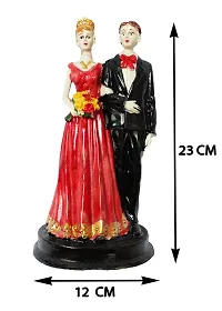 Newly Married Couple | Precious Valentine Gift for your Life Partner, Loved one, Someone Special, Girlfriend, Boyfriend, Husband, Wife | Decorative Showpiece for Home and Office Decoration - 21 cm-thumb1