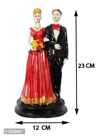 Newly Married Couple | Precious Valentine Gift for your Life Partner, Loved one, Someone Special, Girlfriend, Boyfriend, Husband, Wife | Decorative Showpiece for Home and Office Decoration - 21 cm-thumb2