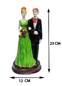 Newly Married Couple | Precious Valentine Gift for your Life Partner, Loved one, Someone Special, Girlfriend, Boyfriend, Husband, Wife | Decorative Showpiece for Home and Office Decoration - 21 cm-thumb1