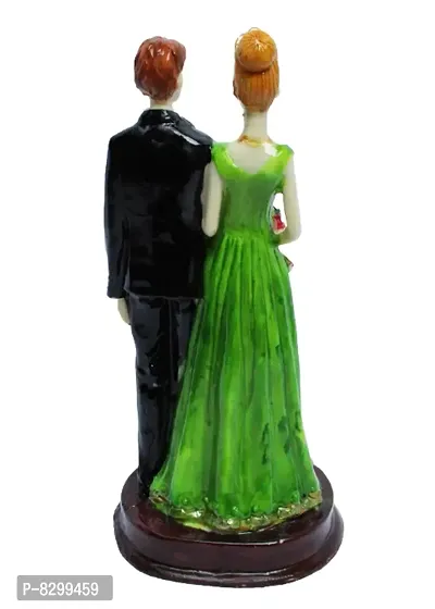 Newly Married Couple | Precious Valentine Gift for your Life Partner, Loved one, Someone Special, Girlfriend, Boyfriend, Husband, Wife | Decorative Showpiece for Home and Office Decoration - 21 cm-thumb4
