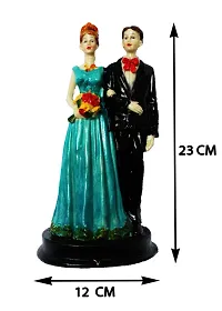 Newly Married Couple | Precious Valentine Gift for your Life Partner, Loved one, Someone Special, Girlfriend, Boyfriend, Husband, Wife | Decorative Showpiece for Home and Office Decoration - 21 cm-thumb1