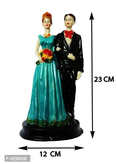 Newly Married Couple | Precious Valentine Gift for your Life Partner, Loved one, Someone Special, Girlfriend, Boyfriend, Husband, Wife | Decorative Showpiece for Home and Office Decoration - 21 cm-thumb2