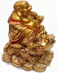 Laughing Buddha on Dragon for Good Fortune, Luck, Heath, Wealth and Prosperity - 8 cm-thumb1