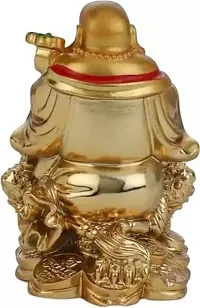 Laughing Buddha on Dragon for Good Fortune, Luck, Heath, Wealth and Prosperity - 8 cm-thumb2
