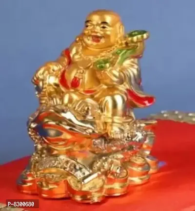 Laughing Buddha on Dragon for Good Fortune, Luck, Heath, Wealth and Prosperity - 8 cm-thumb4